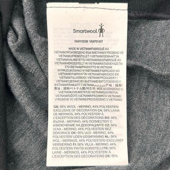 VRST X Smartwool Long Sleeve 1/4 Zip Men L Black Gray Merino Wool Stretchy Shirt - Picture 8 of 12